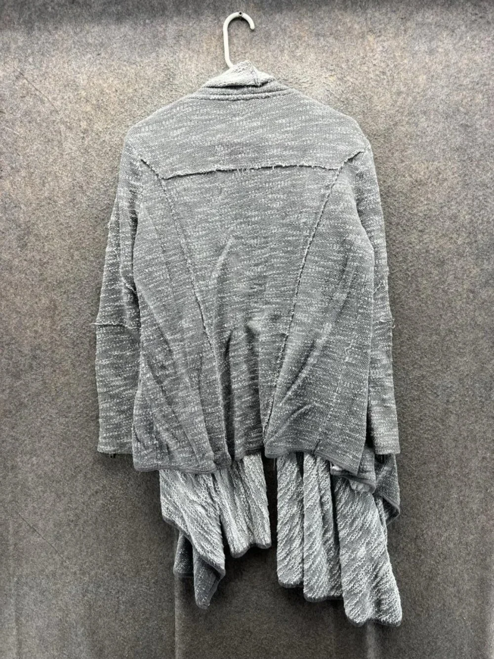 Free People Cardigan Sweater Womens XS Gray V Neck Dolman Sleeve Relaxed Knit